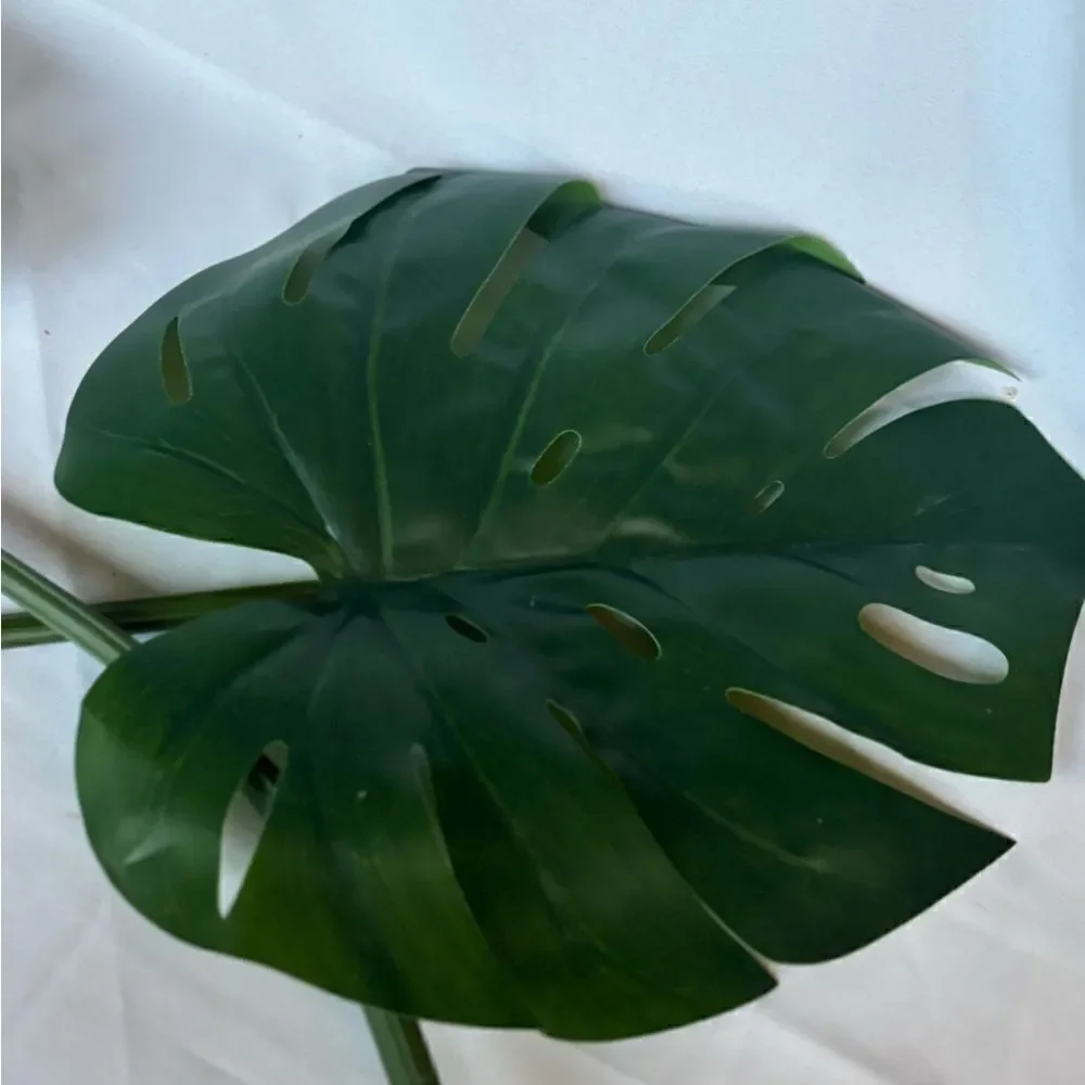 2 NEW IKEA Smycka Artificial Leaf Monstera/green 31 ½